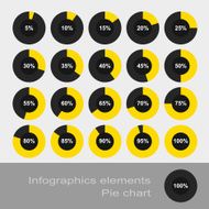 Circle Diagram Pie Infographic Elements N3