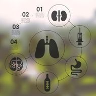 medicine infographic with unfocused background N57