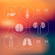 medicine infographic with unfocused background N58