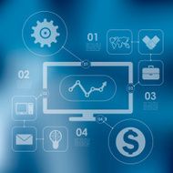 business infographic with unfocused background N190