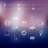 business infographic with unfocused background N191