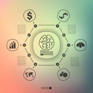 business infographic with unfocused background N192