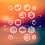 business infographic with unfocused background N193