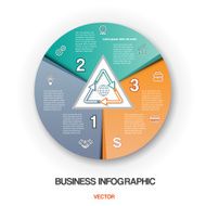 Diagram cyclic process business infographic 3 positions