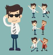 set of businessman characters poses N23