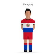 Paraguay football player Soccer uniform N2