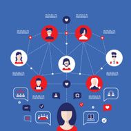 Social network concept Global communication infographic elements N4