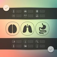 medicine infographic with unfocused background N59