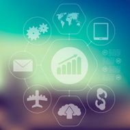 business infographic with unfocused background N195