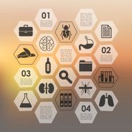 veterinary infographic with unfocused background N57