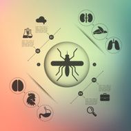 veterinary infographic with unfocused background N59