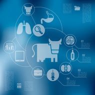 veterinary infographic with unfocused background N60