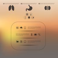 medical infographic with unfocused background N57