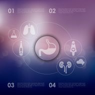 medical infographic with unfocused background N58