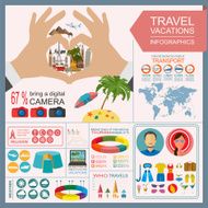 Travel Vacations Beach resort infographics N25