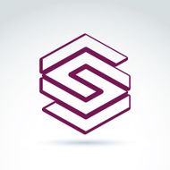 Abstract symbol vector graphic design element icon N8