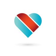 Heart and ribbon symbol emblem icon N2