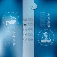 medicine infographic with unfocused background N60
