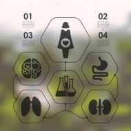 medicine infographic with unfocused background N61