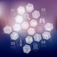 veterinary infographic with unfocused background N62