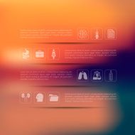 medical infographic with unfocused background N59
