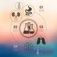 medical infographic with unfocused background N60