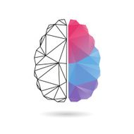 Brain abstract isolated on a white backgrounds vector illustration
