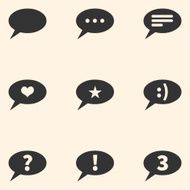 Vector Set of Bubbles Icons with Different Concepts N5