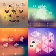 veterinary infographic with unfocused background N63