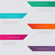Vector colorful text box with steps trendy colors N3