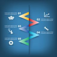 Colorful vector design for workflow layout N26