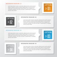 Vector business step paper chart and numbers banner design template
