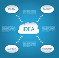 Infographic Abstract clouds Vector illustration
