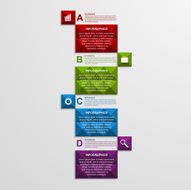 Vector abstract square business options infographics