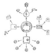 Vector Sketch Finance Infographic Template N2