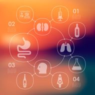 medicine infographic with unfocused background N62
