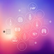 medicine infographic with unfocused background N63