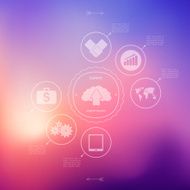 business infographic with unfocused background N199