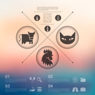 veterinary infographic with unfocused background N66