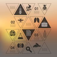 veterinary infographic with unfocused background N68
