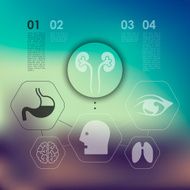 medical infographic with unfocused background N61