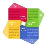 Four consecutive steps design element template N2