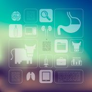 veterinary infographic with unfocused background N73