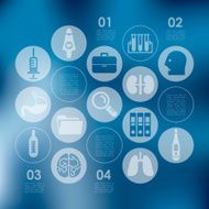 medical infographic with unfocused background N63