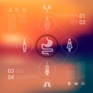 medical infographic with unfocused background N65