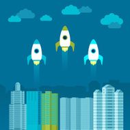 Vector start up concept in flat style N2