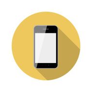 Flat Design Concept Phone Vector Illustration With Long Shadow