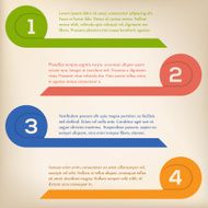 Curling arrow infographic on light background N2