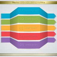 Modern vector paper arrow infographics elements N3