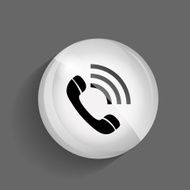 Phone Glossy Icon Vector Illustration N5